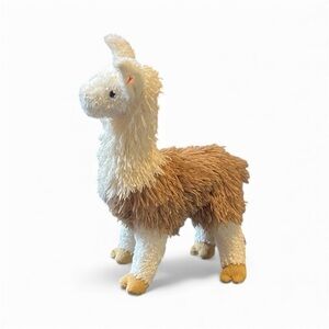 Douglas Shaggy Llama.  Soft Plush Animal 10" Brown Cream
